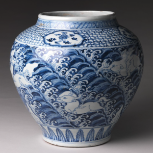 Blue and white pottery